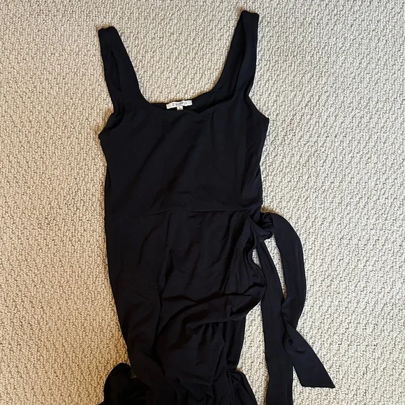 Z Supply Black Midi Wrap Dress - Picture 1 of 2